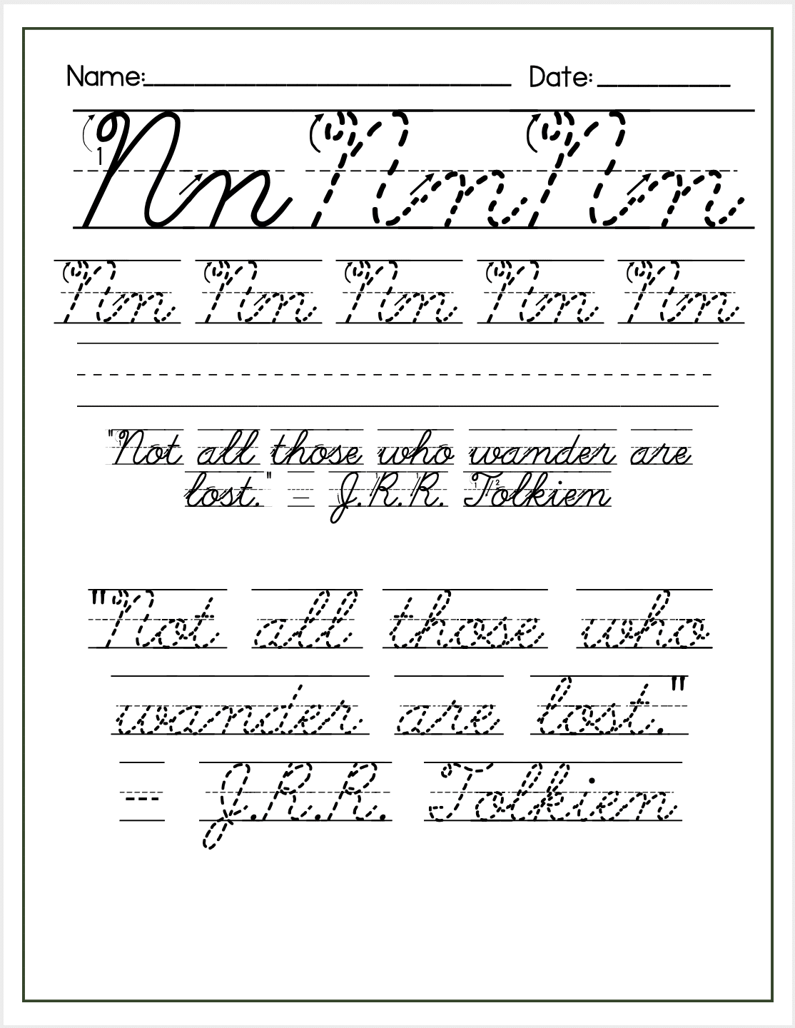 Free Alphabet Cursive Letter Printables